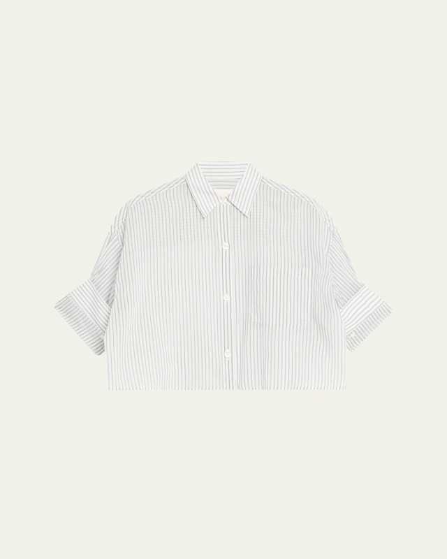 Next Ex Striped Button-Front Shirt